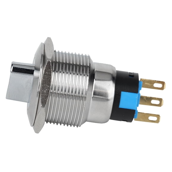 Interruptor de perilla de cambio giratorio de acero inoxidable de 19 mm, interruptor selectivo IP67 (3 pines y 2 niveles)