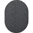 thumbnail image 1 of Indoor Outdoor custom size area rugs made in USA comes in Ten colors and Nine shapes rectangular,round,square,runners,oval,hexagon,octagon,half round - Dark Grey, 6' x 8' Oval Area Rugs, 1 of 1