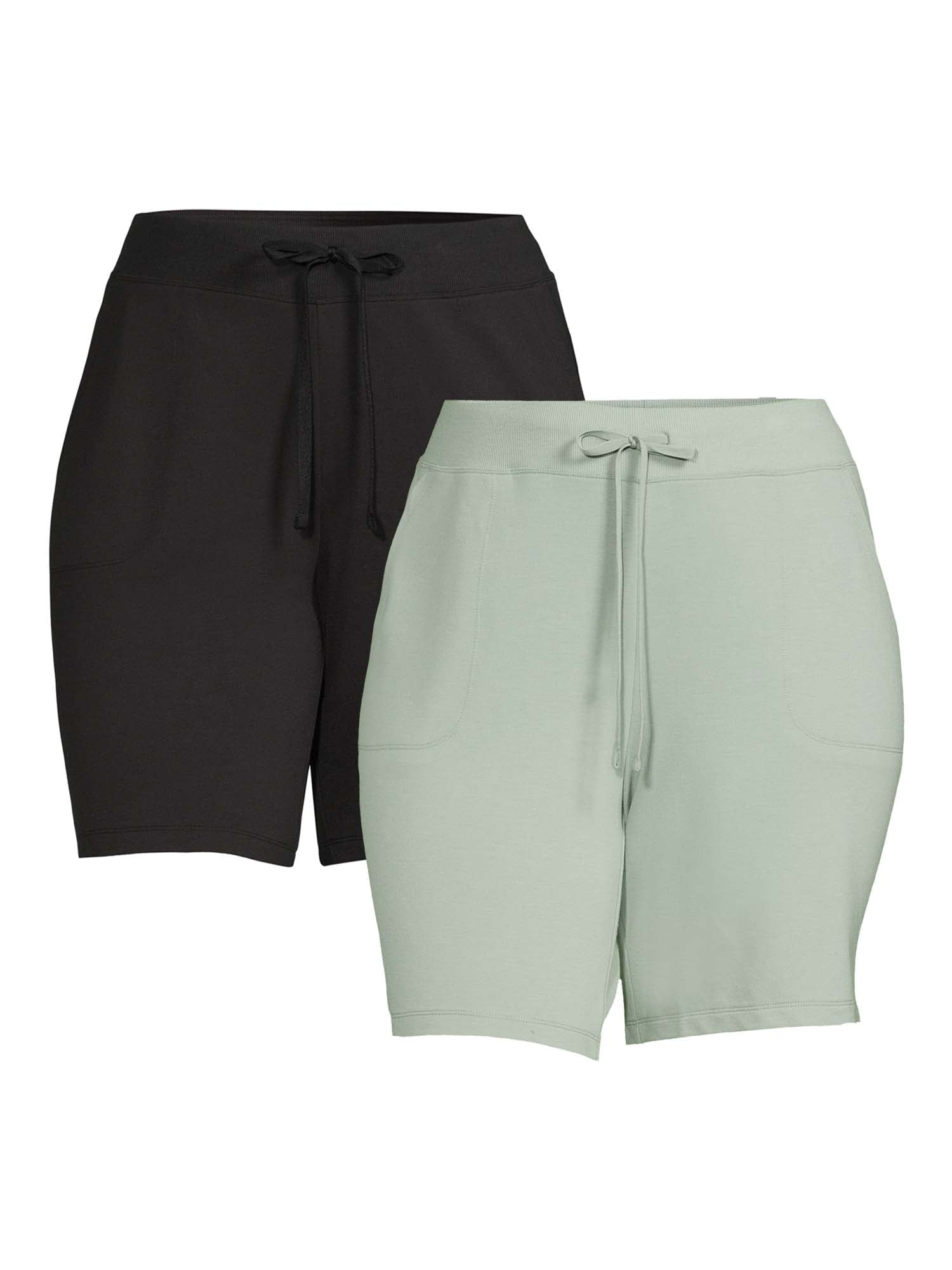 Athletic Works Women's Plus Size Bermuda Shorts, 2-Pack - Walmart.com