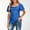 Navy, variant on Tshirts for Women's Solid Color Square Neck Fashionable Short Sleeved Sequined Bubble Sleeve Fashionable Versatile Shirt Fashion Clothing