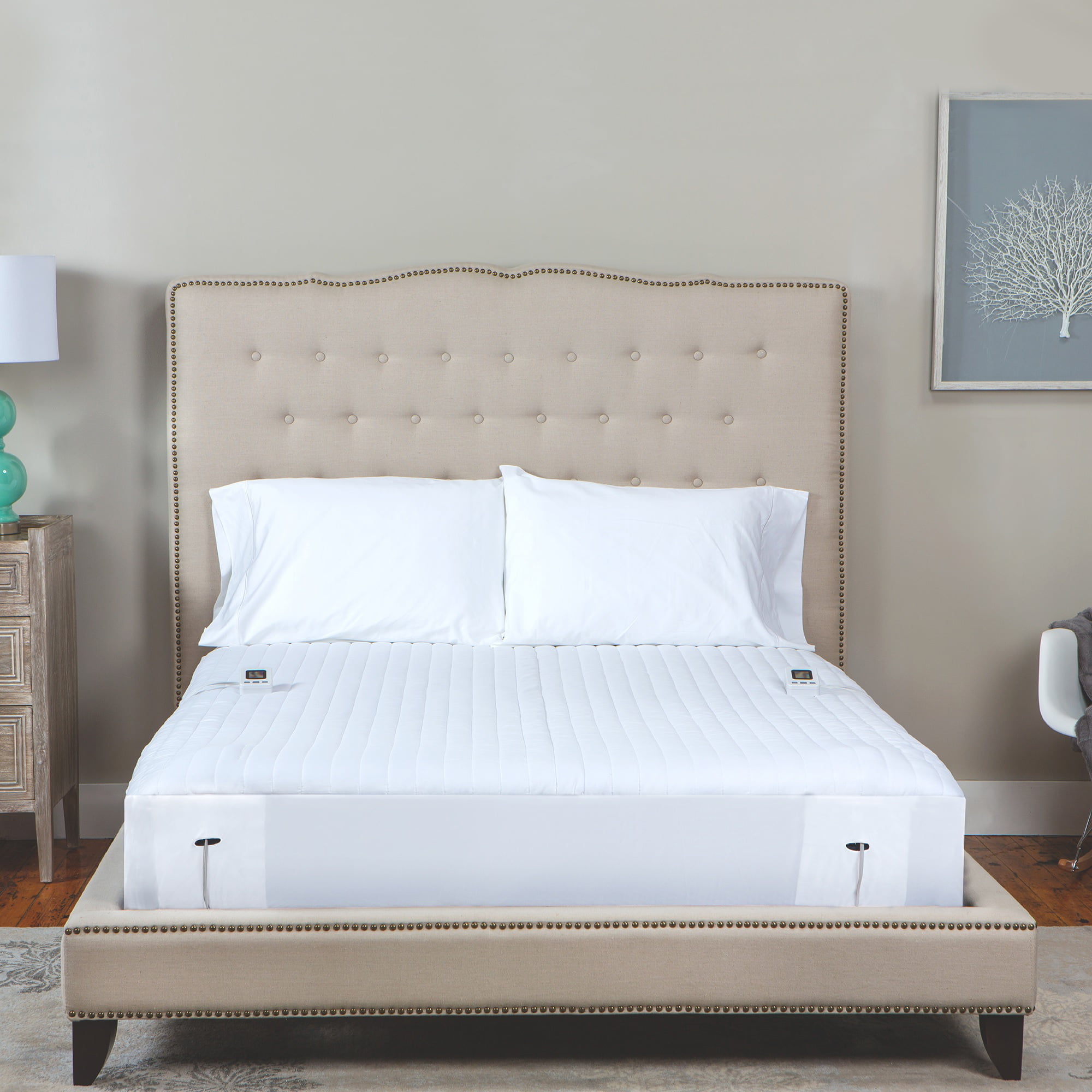 80" Queen Size Warming Mattress Pad with 2 Digital ...