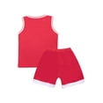thumbnail image 4 of iixpin Kids Boys Soccer Jersey Outfits Basketball Football Training Suit Tank Vest with Shorts Red 4-5, 4 of 7