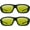 2 Pairs Yellow, variant on Motorcycle Riding Safety Sun Glasses Men Women Foam Cushion Padded Anti-Slip, Dust, Wind & UV Rays