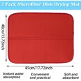 thumbnail image 2 of 2 Pack Foldable Microfiber Dish Drying Mat,Bexikou Multiple Usage Dish Drying Pad,15.75 x17.72 inches Absorbent Microfiber Dish Drainer for Plates, Bowls & Utensils, 2 of 6