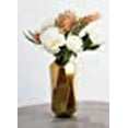 thumbnail image 3 of Afloral Gold Maven Ceramic Geometric Cylinder Vase - 8", 3 of 10