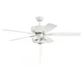 thumbnail image 2 of Craftmade  52" Pro Plus 101 Ceiling Fan - 52 White/Polished Nickel w/ White/Washed Oak Blades, 2 of 13