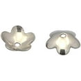 thumbnail image 3 of 100pcs 6mm Flower Beads Spacer Petal Bead Caps 304 Stainless Steel Bead Caps for Jewelry Making- Stainless Steel Color, 3 of 9