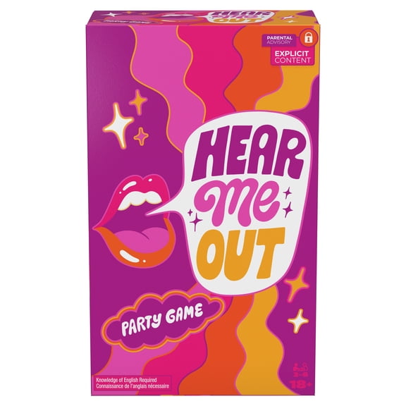 Spin Master Games, Hear Me Out – Defend Hot Takes with Deeply Unserious Questions & Deeply Serious Opinions, Bachelorette Party, Galentine's Day Party, Adult Card Game, 3-6 Players, for Ages 18 & Up