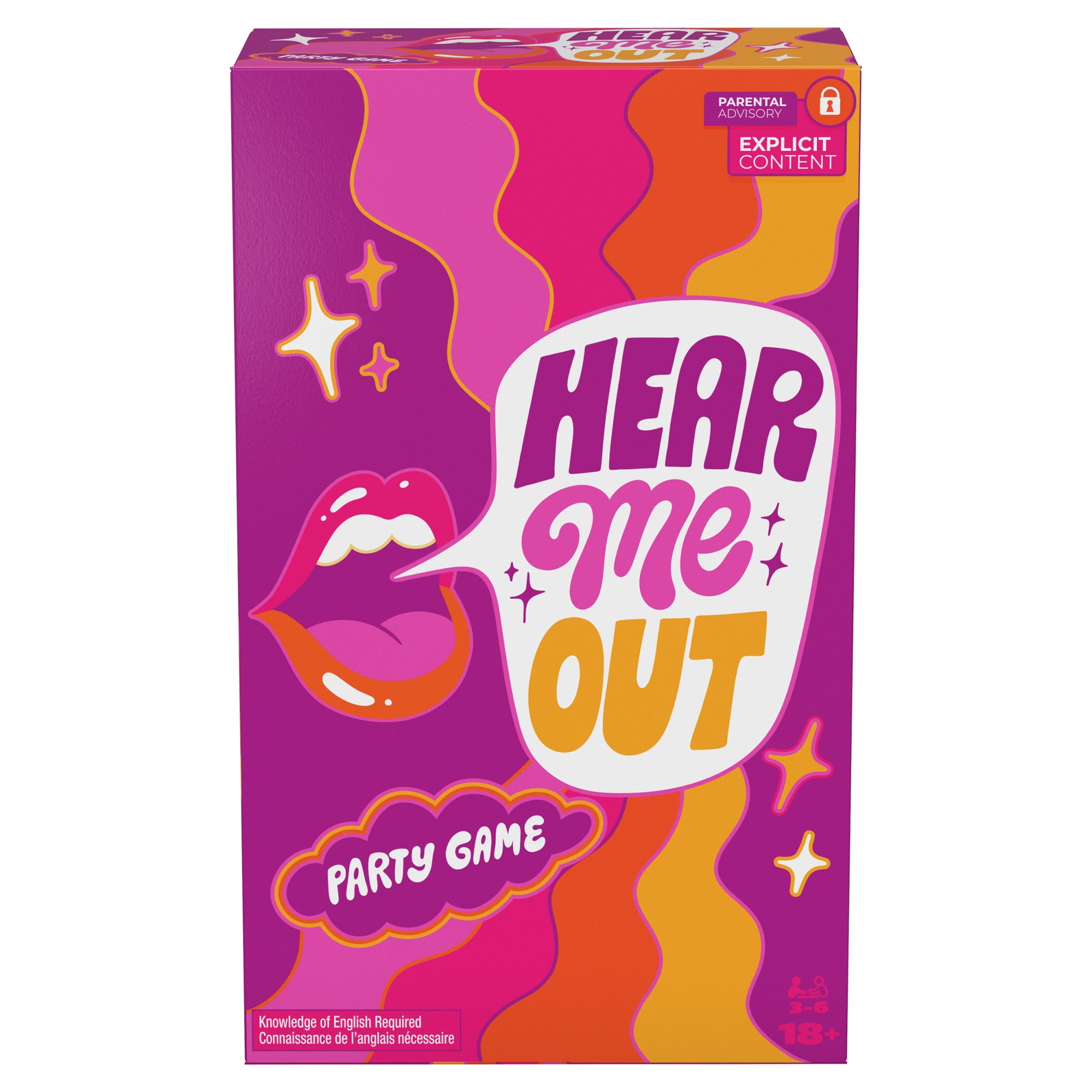 Spin Master Games, Hear Me Out – Defend Hot Takes with Deeply Unserious Questions & Deeply Serious Opinions, Bachelorette Party, Galentine's Day Party, Adult Card Game, 3-6 Players, for Ages 18 & Up