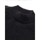 thumbnail image 3 of Jersey informal holgado para mujer, Jersey cálido de cuello redondo, color liso, para oficina, otoño, 3 of 5