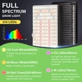 thumbnail image 3 of Grow Lights LBW 2024 de espectro completo, 214 LED, 40 W, para interiores, 3 of 7