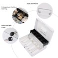 thumbnail image 3 of xydled Caja de efectivo de metal con bandeja para dinero y caja de almacenamiento con cerradura para llaves, color blanco, 4 ranuras para billetes/5 monedas, 11,8 x 9,5 x 3,5 pulgadas, color blanco, 3 of 5