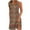 L Multicolore, variante sur Lolmot Robe Décontractée pour Femmes Robe Ample Décontractée à la Mode Rétro Imprimée Sans Manches à Col en V Robe Courte Sans Manches à Col en V Robe Sans Manches pour Femmes
