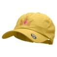 thumbnail image 2 of Princess Crown Embroidered Low Profile Dyed Cotton Twill Cap - Yellow OSFM, 2 of 5