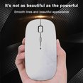 thumbnail image 2 of Version Double Mode Souris Sans Fil 2.4G, Mini Souris Optique Silencieuse Sans Fil Ultra Fine 1600 DPI pour Notebook, PC, Ordinateur Portable, Macbook-Argent, 2 of 8