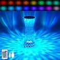 thumbnail image 1 of ShenMo Crystal Table Lamp, 16 LED RGB Crystal Light, 6-Level Brightness Adjustable Touch Lamp, Rechargeable Table Lamp with USB Charging Port, Diamond Table Lamp for Living Room, Home, Office, Valentine's Day, 1 of 5