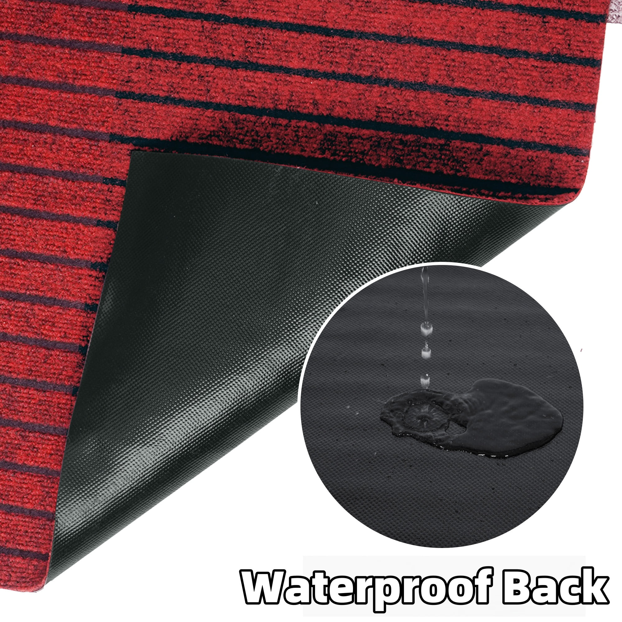 OVYEOFR 3 x 10ft Runner Rug, Non-Slip Commercial Floor Mat with Rubber Backing, Custom Size Carpet for Hallway Kitchen Entryway Laundry