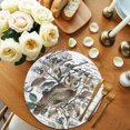 thumbnail image 2 of Farmhouse Owl Round Placemats Set of 4 for Dinning Tables,Heat-proof Braided Table Mats 15 Inch,Country Envelope Postmark Botancial Washable Place Mat for Kitchen Restaurant Party Decor Table Setting, 2 of 9