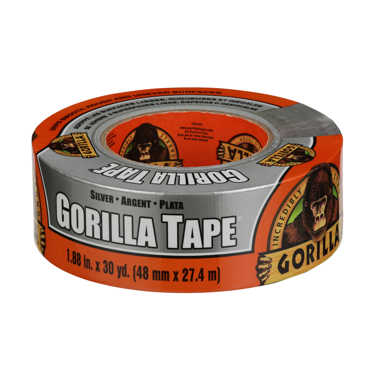 Gorilla 30 Yard Silver Duct Tape Single Roll, Pack of 1 - Walmart.com