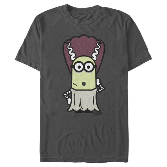 Men's Despicable Me Minions Bride Of Frankenstein Pose  Graphic Tee Charcoal X Large