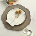 thumbnail image 6 of 13" Charger Plates - Set of 24 - Rustic Natural Embossed Wood Grain Round Acrylic Charger Plates with Scalloped Rim, Ideal for Dinner Party Wedding Holiday Bulk Events, 6 of 9
