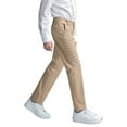 thumbnail image 3 of Kids School Pants For Boys Straight Pants With Pockets Pull On Chino Pants Stretch Pants Beige School Pants For Boys Back To School Clothes For Boys Kids Boys Clothes 9-10 Years, 3 of 5