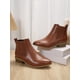 thumbnail image 2 of Women's Suede Chelsea Ankle Boots With Chunky Heel, Side Zipper And Open Ankle, 2 of 4