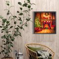 thumbnail image 4 of 5D DIY taladro redondo completo pintura de diamante Navidad chimenea kit decoración del hogar 40x40cm, 4 of 9
