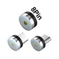 thumbnail image 3 of 3A Magnetic USB Cable Fast Charging Type-C Micro-USB Round Cord for Mobile Phone-, 3 of 5