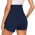 thumbnail image 5 of Ohufall Womens Maternity Workout Shorts Summer Soft Comfy Elastic High Waist Athletic Short Pants Fashion Loose Breathable Casual Pregnancy Shorts, 5 of 5