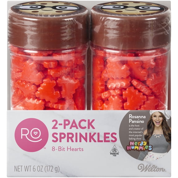 Wilton Rosanna Pansino 8-Bit Hearts Sprinkles Set