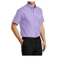 thumbnail image 4 of Mens Short Sleeve Easy Care Cotton/Polyester Shirt Bright Lavender X-Small, 4 of 6