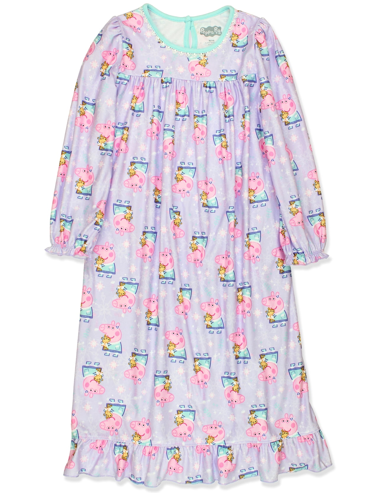 Girls Nightgowns Peppa Pig Toddler Girls Flannel Granny Gown Nightgown ...