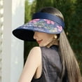 thumbnail image 3 of YooGuoGuo Floral Print Visor Hats for Women Wide Brim Summer Cap Fashionable UV Protection Hat for Outdoor Beach Gardening, 3 of 9