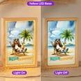 thumbnail image 2 of Basset Hound Hello Summer Beach Theme with Sunglasses and Tropical Cocktail Acrylic Plaque with Wood Photo Frame Box Bassets Dog Breed Lovers Gifts Idea Light Box - 00009, 2 of 5