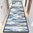 thumbnail image 2 of Blue Grey Horizontal Cloud Hallway Runner Rug, 60x18 Inches Modern Tie-Dye Long Floor Mat, Non-Slip Washable Contemporary Art Rug for Entryway Kitchen, 2 of 9