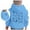 Sky Blue, variant on Tween Girls Hoodies Sweatshirts Soft Pullover With Hood Casual School Outdoor Clothing Beige Size 11-12T