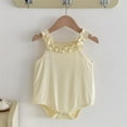 thumbnail image 2 of Summer Baby Girls Clothing Agkizg Baby Girls Bodysuits, Baby Girls Sleeveless Rompers, Children's Solid Color Sleeveless Camisole Jumpsuit Baby Breathable Bag Fart Jacket, 2 of 4