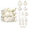 thumbnail image 2 of 28PCS Flocked Christmas Ornaments Set, Assorted Velvet Plush Xmas Tree Decorations, Shatterproof Plastic Holiday Balls for Winter, Party, Home & Fireplace Decor 3.15", 2 of 3