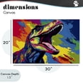 thumbnail image 4 of Stupell Industries Contemporary Brightly Colored Dinosaur Canvas Art, 30 x 20, by Creative Studio, 4 of 8