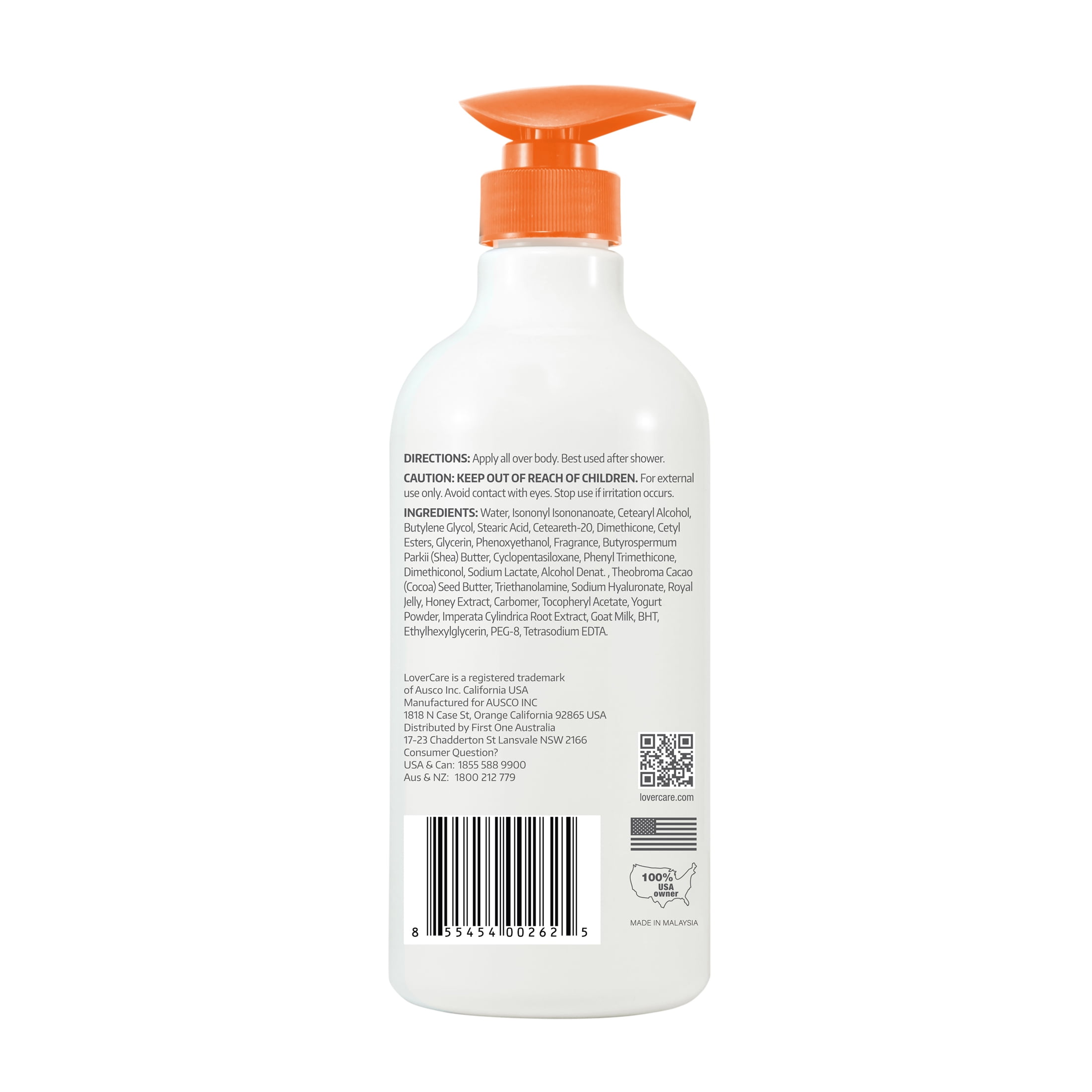 (2 pack) LoverCare Goat's Milk Body Lotion 27 fl oz (800ml) - Royal Jelly & Honey