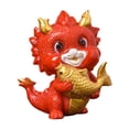 thumbnail image 2 of Statue de Dragon Chinois en Résine, Souvenirs Mignons pour Bibliothèque, Entrée, Déco Maison A, 2 of 8