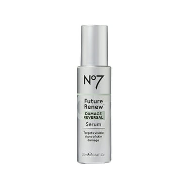 No7 Future Renew Damage Reversal Facial Serum with Pepticology, Niacinamide and Vitamin C, 0.84 oz