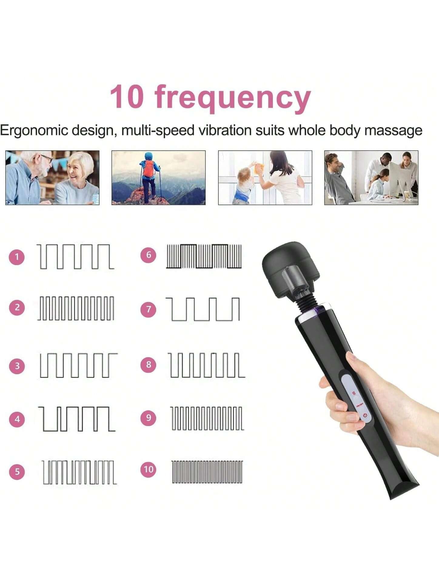 Personal Back Massager with Cord10 Powerful Vibrations Massage  StickHandheld Electric Back Massager for Deep Full Body Massage and Pain  Relief - Walmart.com