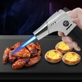 thumbnail image 4 of Metal Jet Flame Lighter, Windproof BBQ Lighter, Adjustable Blue Flame, Refillable Butane, 360° Ignition, for Outdoor Camping Kitchen Baking, Piezo Electric Ignition, 4 of 5