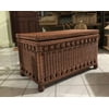 Wicker Trunk Victorian Teawash Brown Woodlined