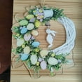 thumbnail image 7 of Easter Bunny Wreath for Front Door Spring Easter Decor with Artificial Eggs and Rabbit Holiday Door Hanging Welcome Sign Wreath for Indoor Outdoor Home Decoration (1Pc 8"), 7 of 7