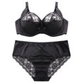thumbnail image 1 of Conjunto de sujetador de encaje, 2 piezas, sujetador para mujer, bragas, ropa interior de encaje, conjunto de lencería para mujer con aros, parte superior de la línea, 1 of 5