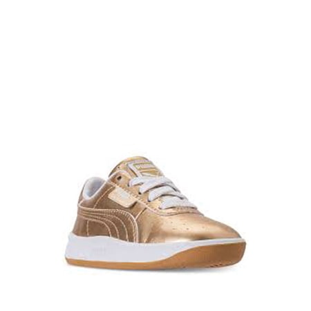 PUMA California Unisex/Child shoe size Toddler 8 Casual 368140-02 Team Gold White
