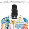 thumbnail image 4 of Square 2Pack PU Leather Seahorse Coral Reef Cruise Luggage Tag with Privacy Cover and Name ID Tag for Travel Handbags Backpacks Luggage Tags, 4 of 6